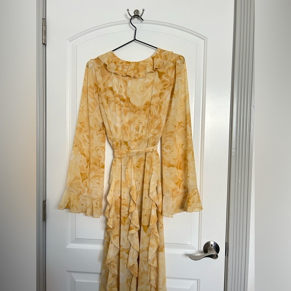 Show Me Your Mumu Maxi Floral Dress Ruffles size small boho flowy laggenlook - Picture 8 of 9